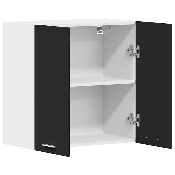 VIDAXL - vidaXL Armoire suspendue "Lyon" Noir 60x31x60 cm Bois d'ingénierie - large