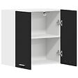 VIDAXL - vidaXL Armoire suspendue "Lyon" Noir 60x31x60 cm Bois d'ingénierie - vignette