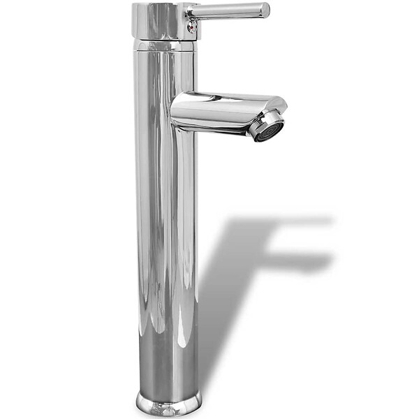 VIDAXL - vidaXL Dix pcs mobilier meuble pour salle de bains avec lavabo et robinet noir - large