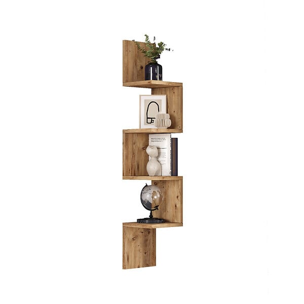 HABITAT ET JARDIN - Étagère murale en bois "Lula" - 22 x 22 x 117 cm - Marron - large