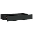 VIDAXL - vidaXL 2x Etagères à Tiroirs Murales Etagères Flottantes Suspendues Supports Muraux Salon Salle de Séjour Maison Intérieur Noir 60x23,5x10 cm MDF - vignette