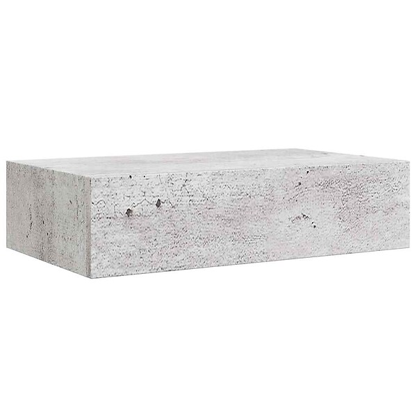 VIDAXL - vidaXL 2x Etagères à Tiroir Murales Armoires Flottantes Etagères Suspendues Supports Muraux Salon Salle de Séjour Gris Béton 40x23,5x10 cm MDF - large