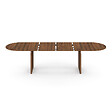 ID MARKET - Table à manger extensible japandi ovale EDITH 6-12 personnes noyer 200-300 cm - vignette
