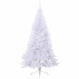 VIDAXL - vidaXL Sapin de Noël artificiel moitié avec support blanc 180 cm PVC - vignette