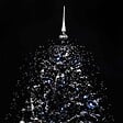 VIDAXL - vidaXL Arbre de Noël neigeux avec base de parapluie Noir 170 cm PVC - vignette