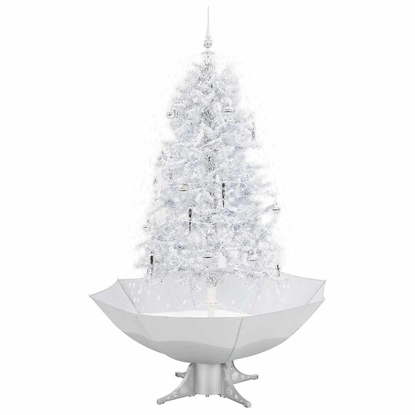 VIDAXL - vidaXL Arbre de Noël neigeux avec base de parapluie Blanc 170 cm - large