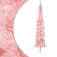 VIDAXL - vidaXL Demi sapin de Noël artificiel mince avec support Rose 240 cm - vignette