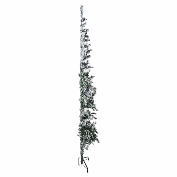 VIDAXL - vidaXL Demi sapin de Noël artificiel mince avec neige floquée 210 cm - large