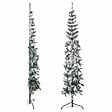 VIDAXL - vidaXL Demi sapin de Noël artificiel mince avec neige floquée 210 cm - vignette