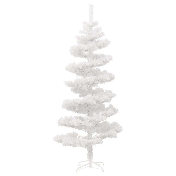 VIDAXL - vidaXL Arbre de Noël hélicoïdal pré-éclairé et support blanc 150cm PVC - large