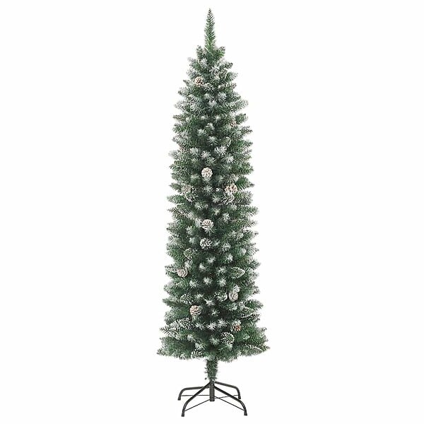 VIDAXL - vidaXL Sapin de Noël artificiel mince avec support 180 cm PVC - large