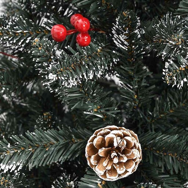VIDAXL - vidaXL Sapin de Noël artificiel avec support Vert 210 cm PVC - large