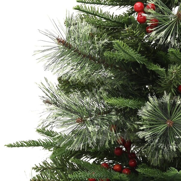 VIDAXL - vidaXL Sapin de Noël pré-éclairé et pommes de pin vert 120cm PVC et PE - large