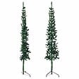 VIDAXL - vidaXL Demi sapin de Noël artificiel mince avec support Vert 150 cm - vignette