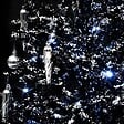 VIDAXL - vidaXL Arbre de Noël neigeux avec base de parapluie Noir 140 cm PVC - vignette