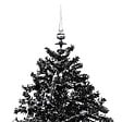 VIDAXL - vidaXL Arbre de Noël neigeux avec base de parapluie Noir 140 cm PVC - vignette