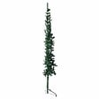 VIDAXL - vidaXL Demi sapin de Noël artificiel mince avec support Vert 240 cm - vignette