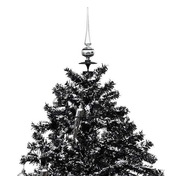 VIDAXL - vidaXL Arbre de Noël neigeux avec base de parapluie Noir 190 cm PVC - large