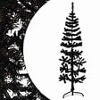 VIDAXL - vidaXL Demi sapin de Noël artificiel mince avec support Noir 150 cm - vignette
