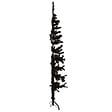 VIDAXL - vidaXL Demi sapin de Noël artificiel mince avec support Noir 150 cm - vignette