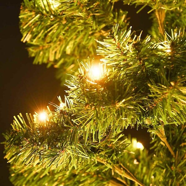 VIDAXL - vidaXL Arbre de Noël hélicoïdal pré-éclairé avec pot vert 120 cm PVC - large