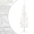 VIDAXL - vidaXL Demi sapin de Noël artificiel mince avec support Blanc 180 cm - vignette
