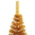 VIDAXL - vidaXL Demi sapin de Noël artificiel avec support doré 240 cm PET - vignette