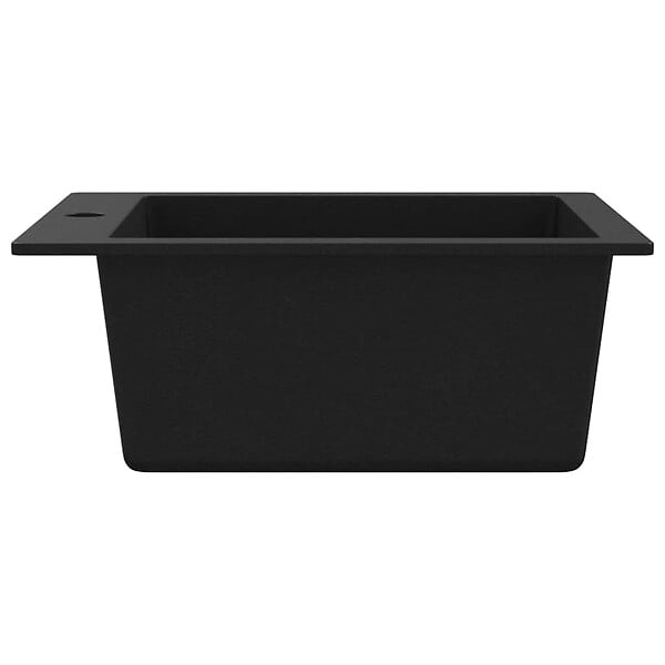 VIDAXL - vidaXL Évier de cuisine Granite Noir - large