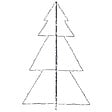 VIDAXL - vidaXL Arbre de Noël cône 200 LED d'intérieur/d'extérieur 98x150 cm - vignette
