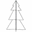 VIDAXL - vidaXL Arbre de Noël cône 160 LED d'intérieur/d'extérieur 78x120 cm - vignette