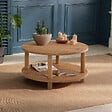 HABITAT ET JARDIN - Table basse ronde en bois "Roby" - 70 x 70 x 43 cm - Marron - vignette