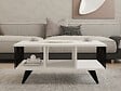 HABITAT ET JARDIN - Table basse en bois "Bert" - 90 x 60 x 40 cm - Blanc - vignette