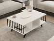 HABITAT ET JARDIN - Table basse en bois "Bert" - 90 x 60 x 40 cm - Blanc - vignette