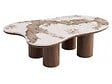 HABITAT ET JARDIN - Table basse en bois avec plateau en céramique "Kora" - 120 cm - Marron - vignette