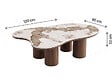 HABITAT ET JARDIN - Table basse en bois avec plateau en céramique "Kora" - 120 cm - Marron - vignette