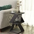HABITAT ET JARDIN - Table d'appoint en bois "Albeni" - 30 x 30 x 54 cm - Noir - vignette