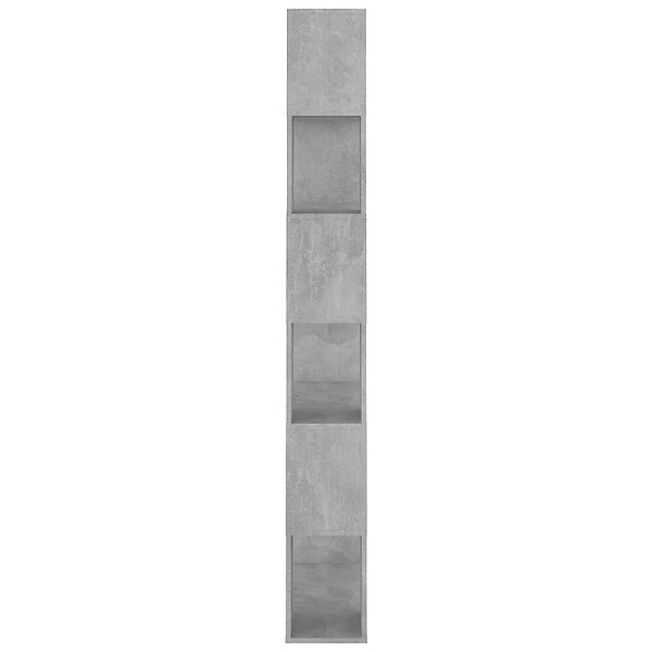 VIDAXL - vidaXL Bibliothèque/Séparateur de pièce Gris béton Bois d'ingénierie - large