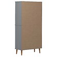 VIDAXL - vidaXL Bibliothèque MOLDE Gris 85x35x170,5 cm Bois massif de pin - vignette