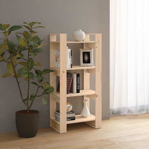 VIDAXL - vidaXL Bibliothèque/Séparateur de pièce 60x35x125 cm Bois massif - large