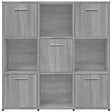 VIDAXL - vidaXL Bibliothèque Sonoma gris 90x30x90 cm Bois d'ingénierie - vignette