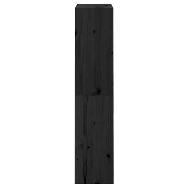 VIDAXL - vidaXL Bibliothèque/Séparateur de pièce Noir 60x30x135,5 cm Pin massif - large