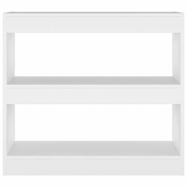 VIDAXL - vidaXL Bibliothèque/Séparateur de pièce Blanc 80x30x72 cm - large
