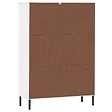 VIDAXL - vidaXL Bibliothèque avec pieds en métal Blanc 90x35x128,5 cm Bois OSLO - vignette