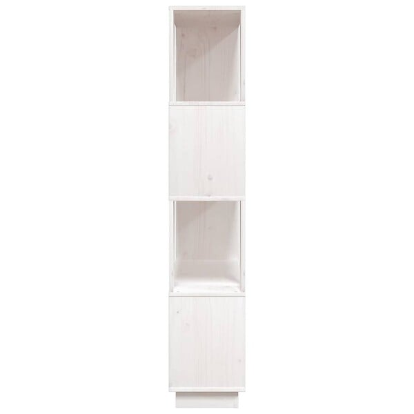 VIDAXL - vidaXL Bibliothèque/Séparateur de pièce Blanc 80x25x132 cm Pin massif - large