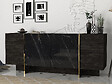 HABITAT ET JARDIN - Buffet en bois "Veyron" - 180 x 46 x 75 cm - Noir - vignette