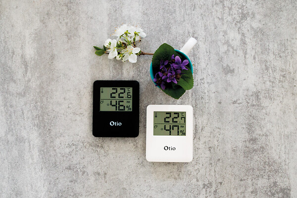 OTIO - Lot de 2 thermomètres hygromètres magnétiques LCD - Noir - Otio - large