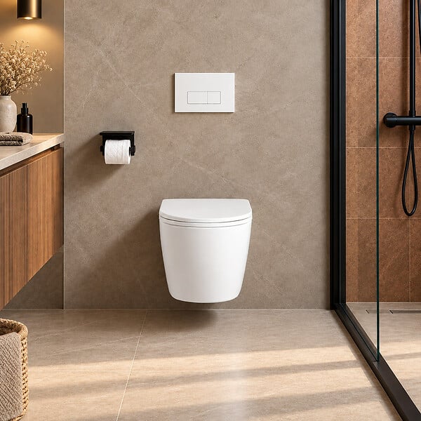 STANO - Cuvette WC suspendu CARCEO - sans bride et avec frein de chute - large