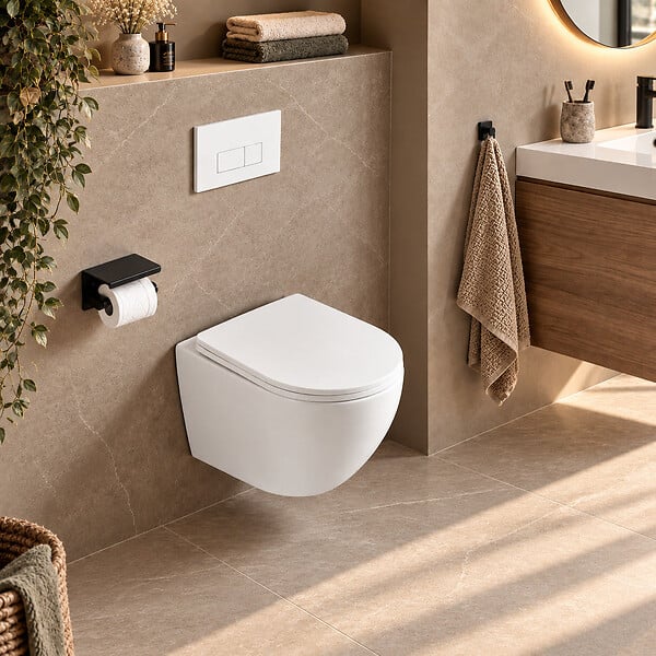 STANO - Cuvette WC suspendu CARCEO - sans bride et avec frein de chute - large