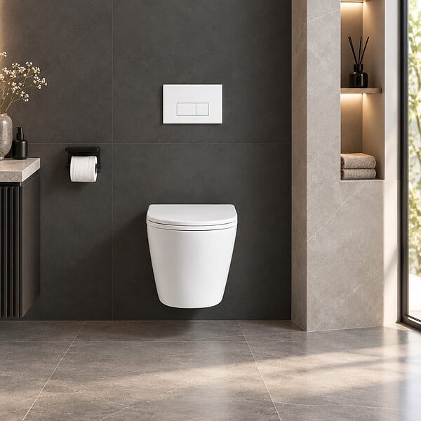 STANO - Cuvette WC suspendu TERCERO - sans bride et avec frein de chute - large