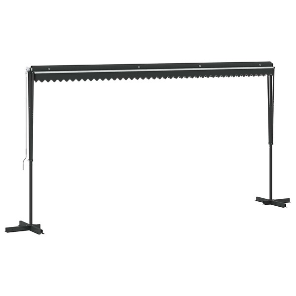 VIDAXL - vidaXL Auvent sur pied 500 x 300 cm Anthracite - large